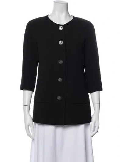 Pre-owned Chanel 2015 Silk Jacket In Black