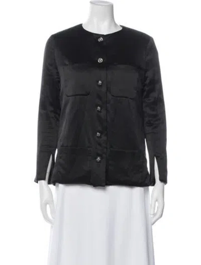 Pre-owned Chanel 2015 Silk Jacket In Black