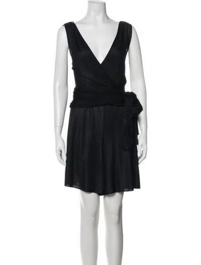 Pre-owned Chanel 2015 Silk Jumpsuit W/ Tags In Blue
