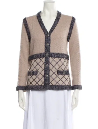 Pre-owned Chanel 2015 Silk Sweater In Neutral