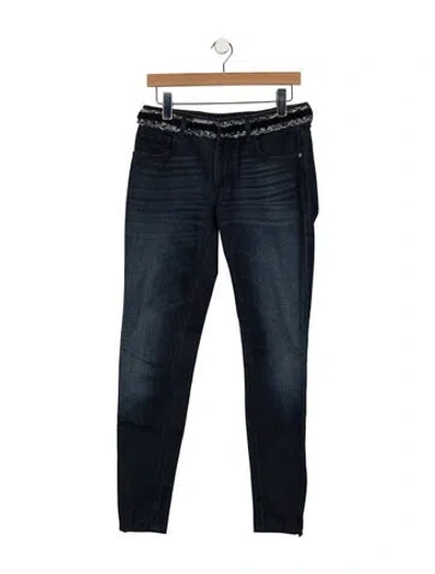 Pre-owned Chanel 2015 Skinny Leg Jeans In Blue