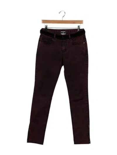 Pre-owned Chanel 2015 Skinny Leg Jeans In Red