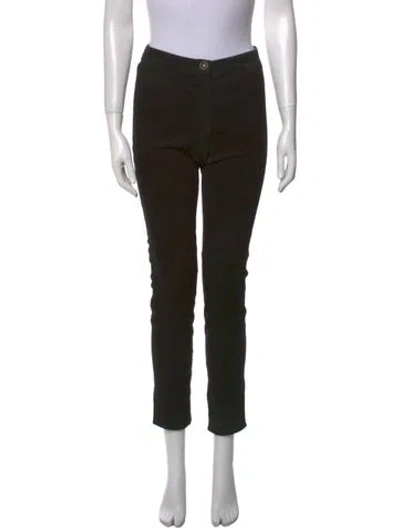 Pre-owned Chanel 2015 Skinny Leg Pants In Black