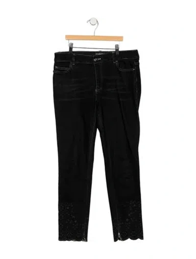 Pre-owned Chanel 2015 Straight Leg Jeans In Black