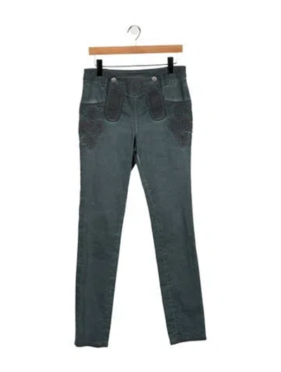 Pre-owned Chanel 2015 Straight Leg Jeans In Blue