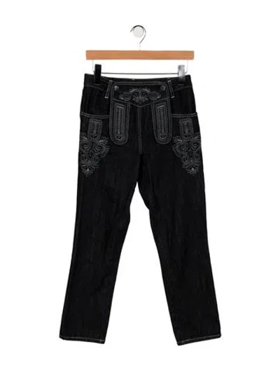 Pre-owned Chanel 2015 Straight Leg Jeans In Blue