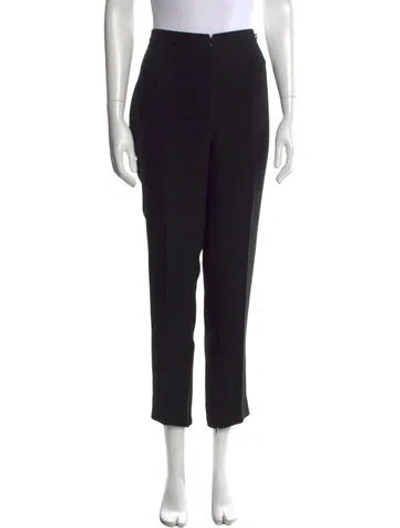 Pre-owned Chanel 2015 Straight Leg Pants In Black
