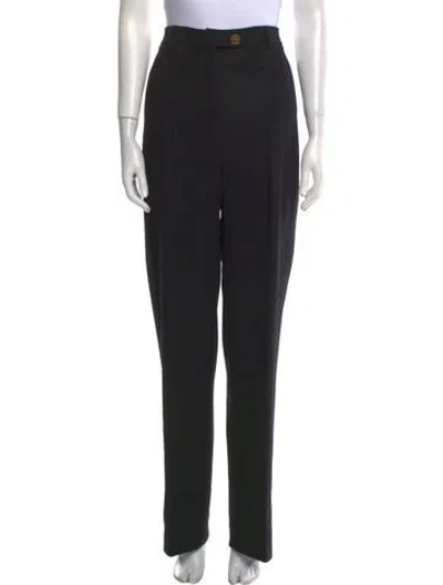 Pre-owned Chanel 2015 Straight Leg Pants In Black