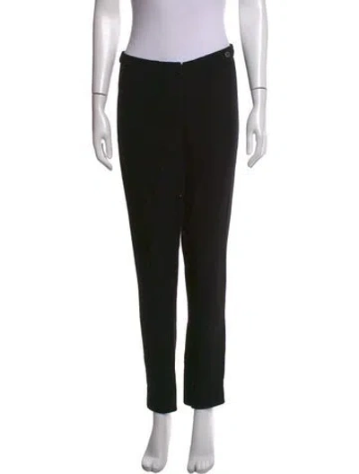 Pre-owned Chanel 2015 Straight Leg Pants In Black