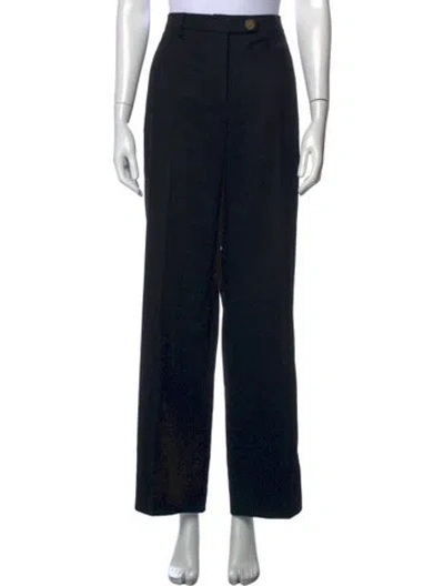 Pre-owned Chanel 2015 Straight Leg Pants In Black