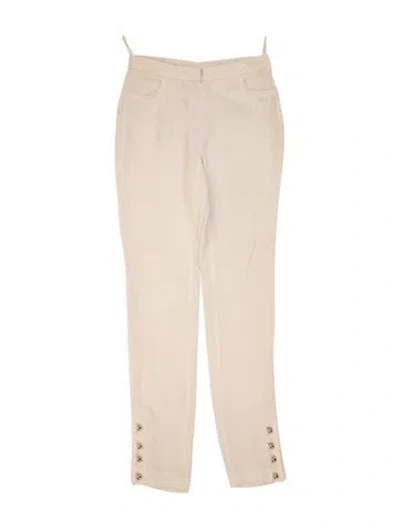 Pre-owned Chanel 2015 Straight Leg Pants In Neutrals