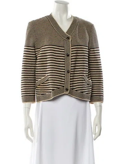 Pre-owned Chanel 2015 Striped Evening Jacket