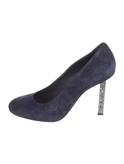 Pre-owned Chanel 2015 Suede Pumps In Blue