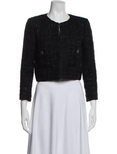 Pre-owned Chanel 2015 Tweed Jacket In Black
