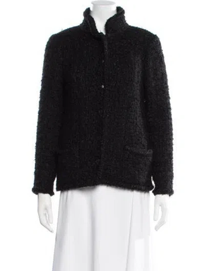 Pre-owned Chanel 2015 Tweed Jacket In Black
