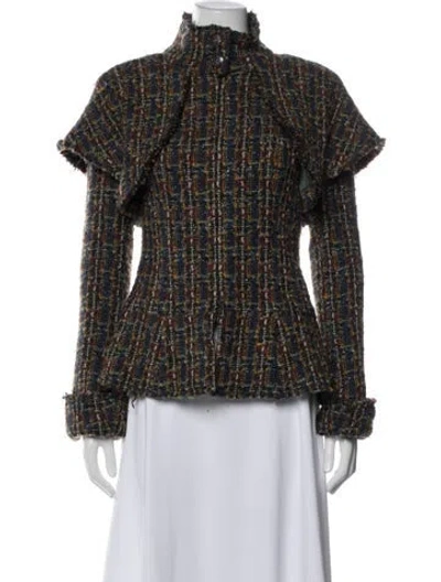 Pre-owned Chanel 2015 Tweed Pattern Blazer In Multi