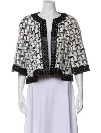 Pre-owned Chanel 2015 Tweed Pattern Evening Jacket In Multi