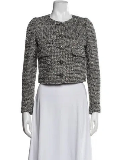 Pre-owned Chanel 2015 Tweed Pattern Jacket In Black