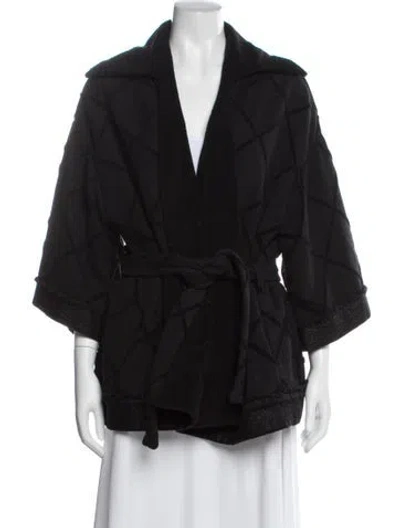 Pre-owned Chanel 2015 Tweed Pattern Jacket In Black