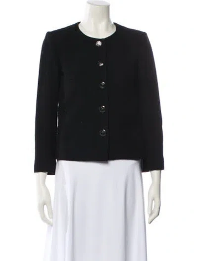 Pre-owned Chanel 2015 Wool Evening Jacket In Black