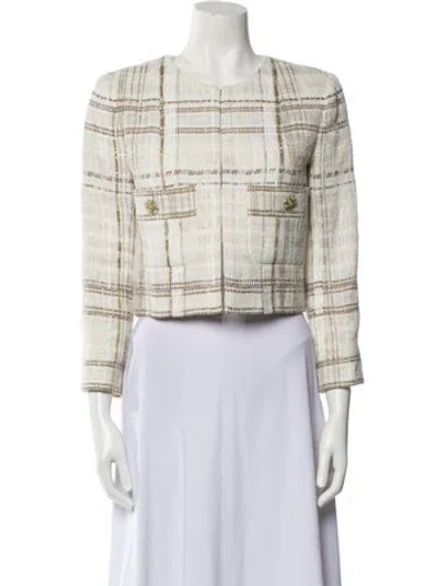 Pre-owned Chanel 2015 Wool Evening Jacket In Neutral