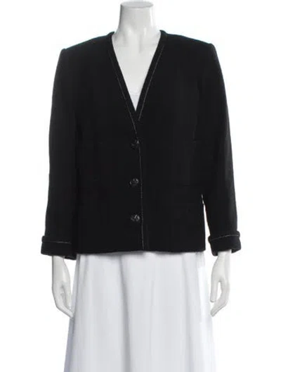 Pre-owned Chanel 2015 Wool Jacket In Black