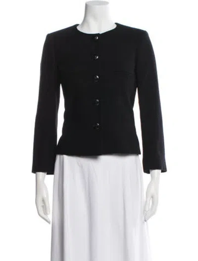 Pre-owned Chanel 2015 Wool Jacket In Black