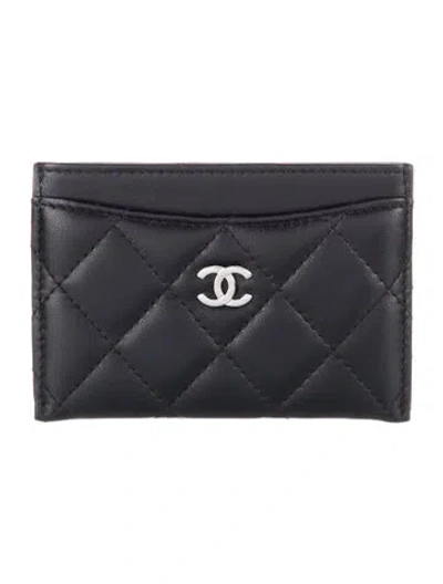 Pre-owned Chanel 2015-2016 Card Holder Card Holder In Black