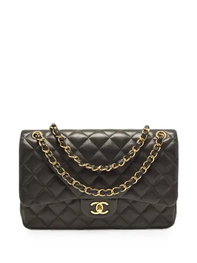 Pre-owned Chanel 2015-2016 Classic Double Flap Shoulder Bag In Black
