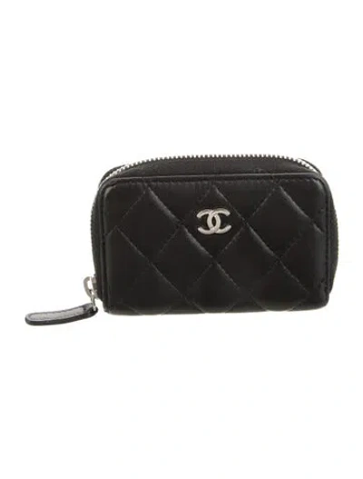 Pre-owned Chanel 2015-2016 Coin Pouch Coin Pouch In Black