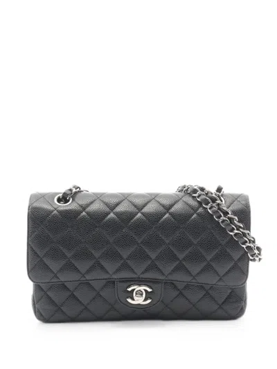 Pre-owned Chanel 2015-2016 Double Flap Shoulder Bag In ブラック