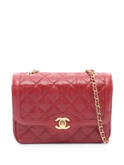 Chanel 2015-2016 Mini Matelassé Chain Shoulder Bag In Red