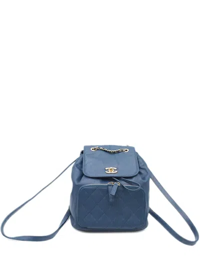 Pre-owned Chanel 2016-2017 Caviar Business Affinity Backpack