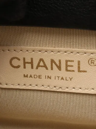 Pre-owned Chanel 2016-2017 Cc Quilted Label Click Crossbody Bag In Black