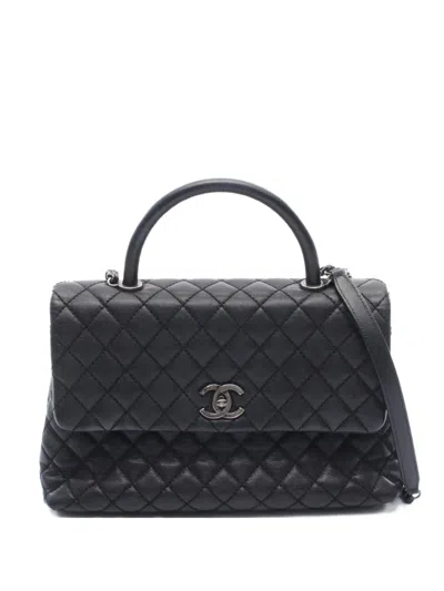 Pre-owned Chanel 2016-2017 Coco Handle Handbag In Black