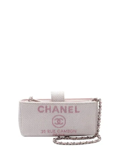 Pre-owned Chanel 2016-2017 Deauville Shoulder Bag In Pink