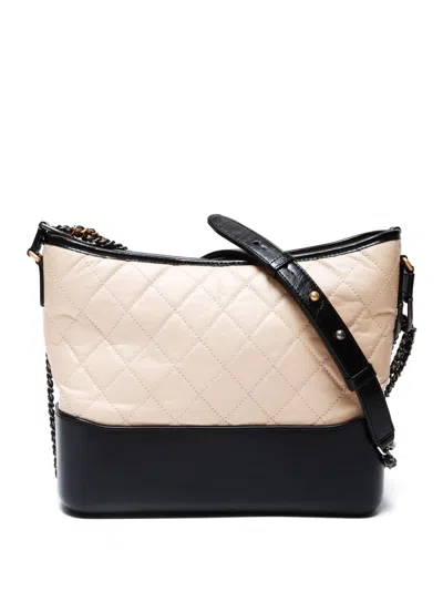 Pre-owned Chanel 2016-2017 Gabrielle Shoulder Bag In Neutrals