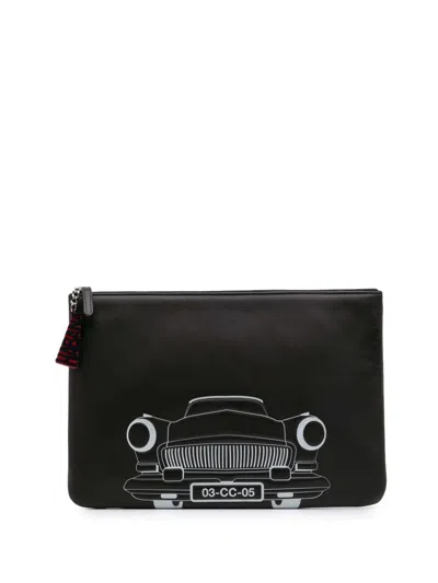 Pre-owned Chanel 2016-2017 Large Printed Lambskin La Habana O Case Clutch Bag
