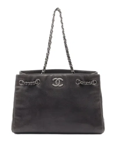 Pre-owned Chanel 2016-2017 Mark Chain Shoulder Bag In Grey