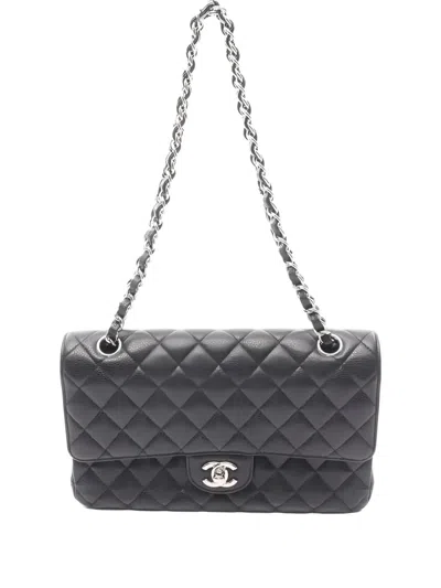 Pre-owned Chanel 2016-2017 Matelasse Flap Chain Shoulder Bag In Black