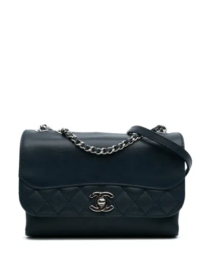 Pre-owned Chanel 2016-2017 Mini Calfskin Tramezzo Flap Crossbody Bag