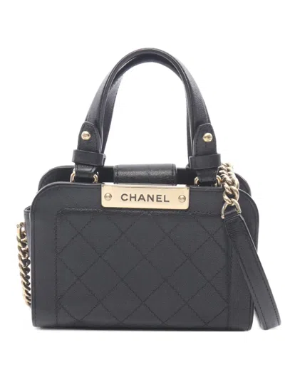 Pre-owned Chanel 2016-2017 Mini Diamond-quilting Tote Bag