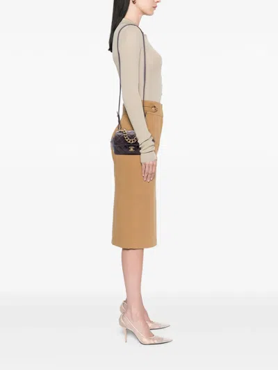 Pre-owned Chanel 2016-2017 Mini Quilted Sheepskin Trapezio Flap Satchel In Red