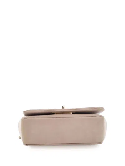 Pre-owned Chanel 2016-2017 Mini Reissue 2.55 Iridescent Lambskin Stitched Single Flap Crossbody Bag In Brown