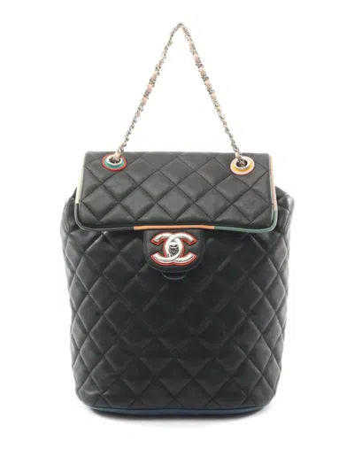 Pre-owned Chanel 2016-2017 Small Cuba Urban Spirit Backpack In Black