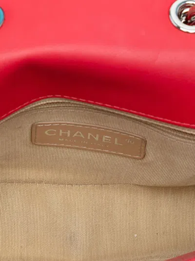 Pre-owned Chanel 2016-2017 Small Patent Coco Boy Flap Shoulder Bag In Red