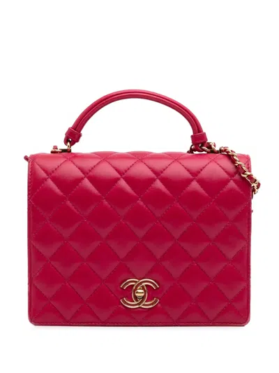 Pre-owned Chanel 2016-2017 Small Quilted Lambskin Citizen Chic Flap Satchel