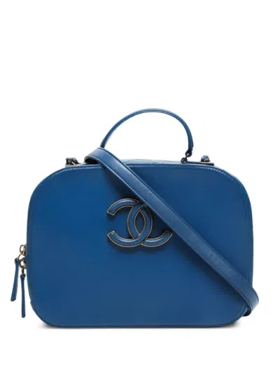 Pre-owned Chanel 2016-2017 Vanity Shoulder Bag In Blue