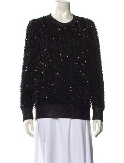 Pre-owned Chanel 2016 Angora Sweater In Black