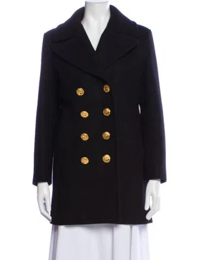 Pre-owned Chanel 2016 Cashmere Peacoat In Black